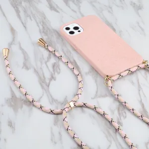 ROPE Kryt so šnúrkou Apple iPhone 13 Pro Max ružový