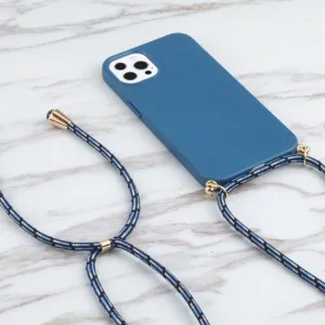 ROPE Kryt so šnúrkou Apple iPhone 13 Pro Max modrý
