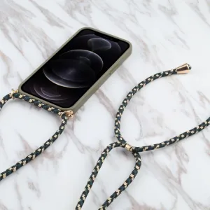 ROPE Kryt so šnúrkou Apple iPhone 13 Pro Max tmavozelený
