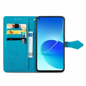 ART Peňaženkový kryt Oppo Reno6 Z ORNAMENT modrý