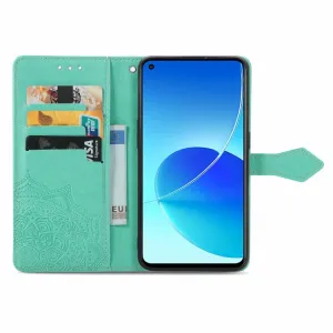ART Peňaženkový kryt Oppo Reno6 Z ORNAMENT zelený