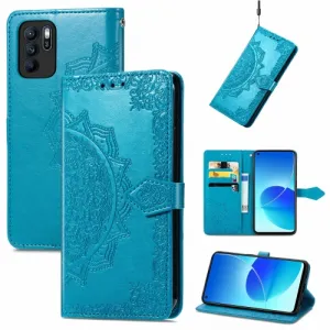 ART Peňaženkový kryt Oppo Reno6 Z ORNAMENT modrý