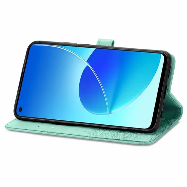 ART Peňaženkový kryt Oppo Reno6 Z ORNAMENT zelený