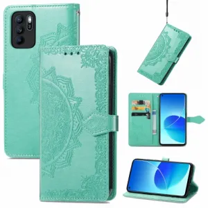 ART Peňaženkový kryt Oppo Reno6 Z ORNAMENT zelený