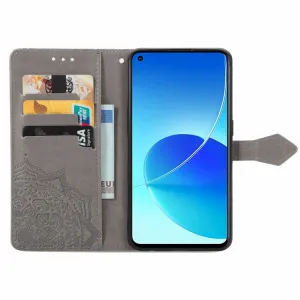 ART Peňaženkový kryt Oppo Reno6 Z ORNAMENT šedý