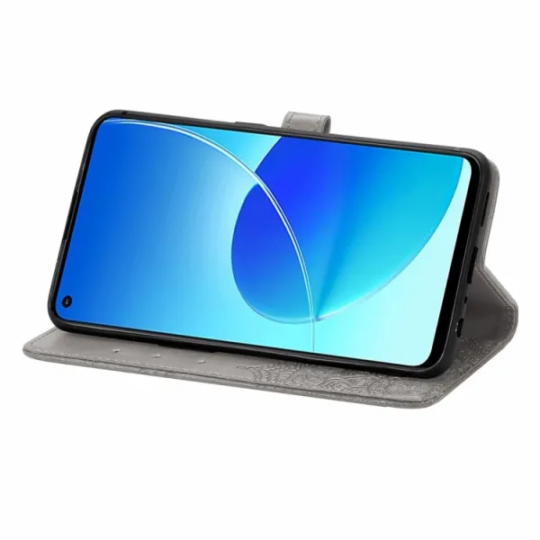 ART Peňaženkový kryt Oppo Reno6 Z ORNAMENT šedý