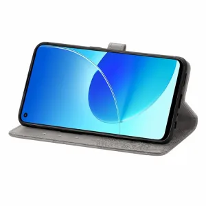 ART Peňaženkový kryt Oppo Reno6 Z ORNAMENT šedý