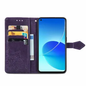 ART Peňaženkový kryt Oppo Reno6 Z ORNAMENT fialový