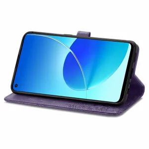 ART Peňaženkový kryt Oppo Reno6 Z ORNAMENT fialový