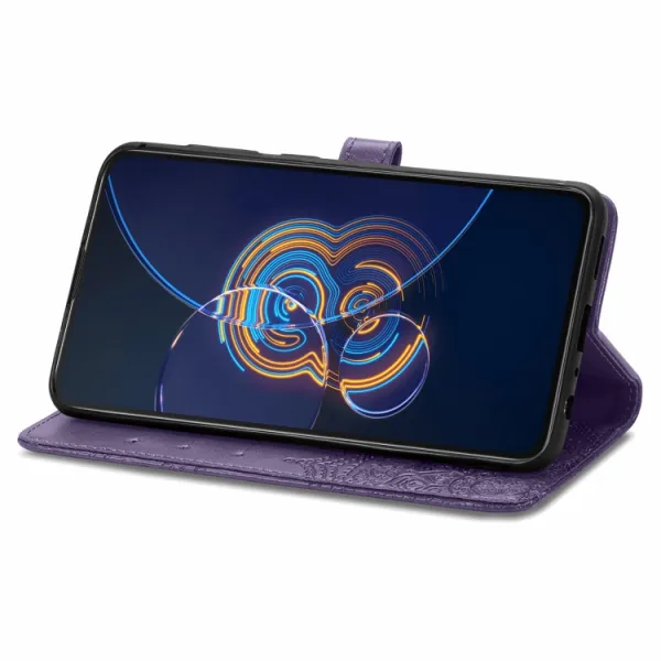 ART Peňaženkový kryt Asus Zenfone 8 Flip (ZS672KS) ORNAMENT fialový