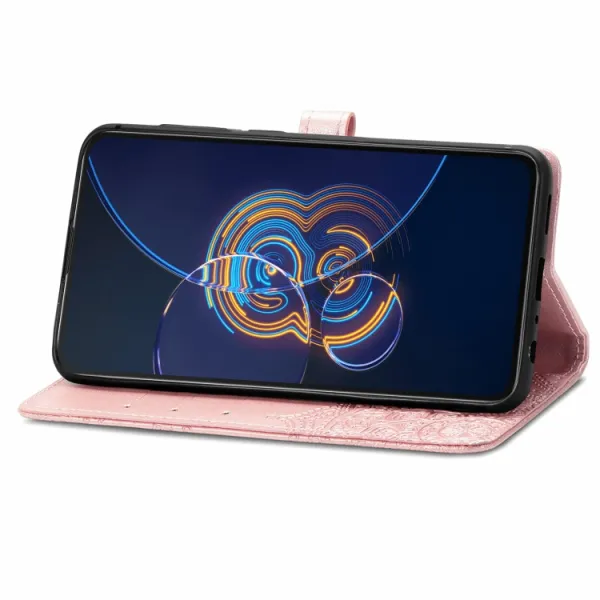 ART Peňaženkový kryt Asus Zenfone 8 Flip (ZS672KS) ORNAMENT ružový