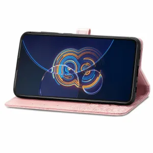 ART Peňaženkový kryt Asus Zenfone 8 Flip (ZS672KS) ORNAMENT ružový