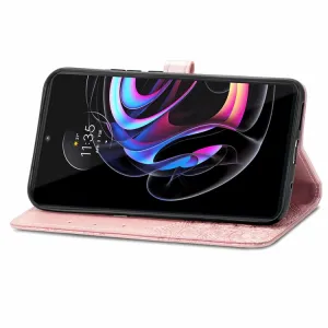 ART Peňaženkový kryt Motorola Edge 20 Pro ORNAMENT ružový