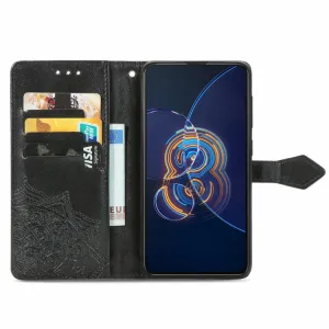 ART Peňaženkový kryt Asus Zenfone 8 Flip (ZS672KS) ORNAMENT čierny