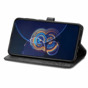 ART Peňaženkový kryt Asus Zenfone 8 Flip (ZS672KS) ORNAMENT čierny