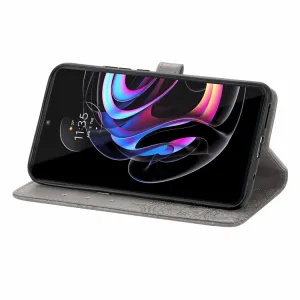 ART Peňaženkový kryt Motorola Edge 20 Pro ORNAMENT šedý