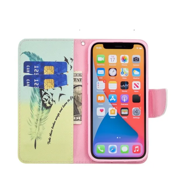 ART Peňaženkový kryt Apple iPhone 13 FEATHER