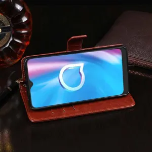 IDEWEI Peňaženkový kryt Alcatel 1SE (2020) červený
