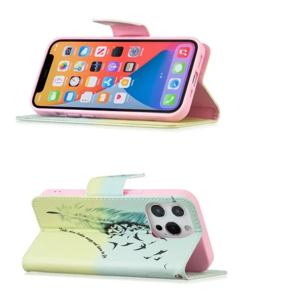 ART Peňaženkový kryt Apple iPhone 13 FEATHER
