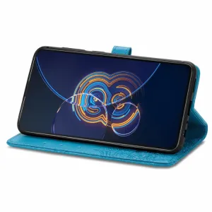 ART Peňaženkový kryt Asus Zenfone 8 Flip (ZS672KS) ORNAMENT modrý
