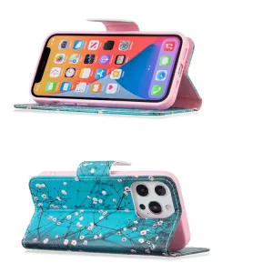 ART Peňaženkový kryt Apple iPhone 13 PLUM BLOSSOM