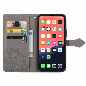 ART Peňaženkový kryt Apple iPhone 13 Pro ORNAMENT šedý