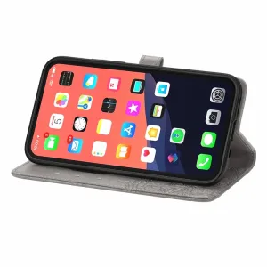 ART Peňaženkový kryt Apple iPhone 13 Pro Max ORNAMENT šedý