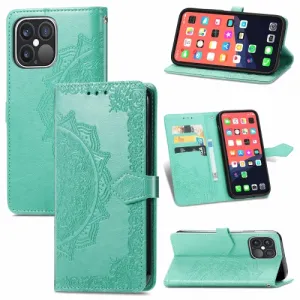 ART Peňaženkový kryt Apple iPhone 13 Pro Max ORNAMENT zelený