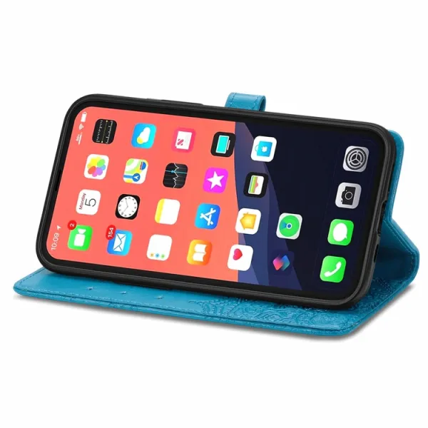 ART Peňaženkový kryt Apple iPhone 13 Pro ORNAMENT modrý
