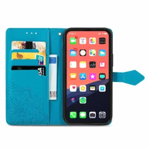 ART Peňaženkový kryt Apple iPhone 13 Pro ORNAMENT modrý