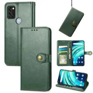 LEATHER BUCKLE Peňaženkový obal Umidigi A9 Pro zelený