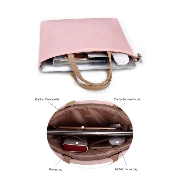 CHIC Elegantná taška na notebook s uhlopriečkou do 13,3" ružová