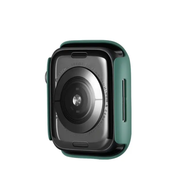 ENKAY Plastový kryt s tvrdeným sklom pre Apple Watch 9 / 8 / 7 (45mm) biely
