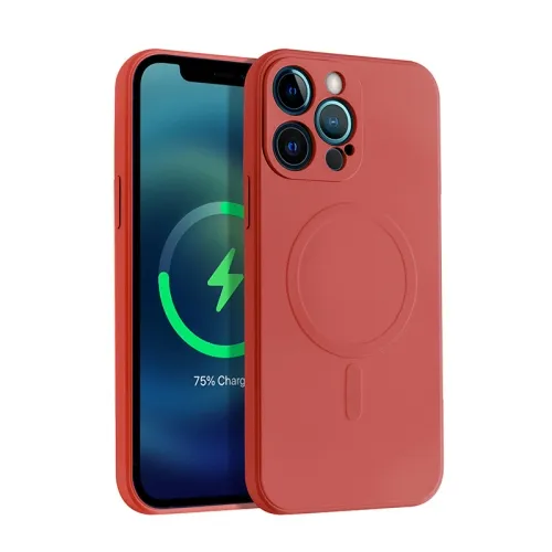 RUBBER MAGSAFE Kryt Apple iPhone 13 Pro Max červený