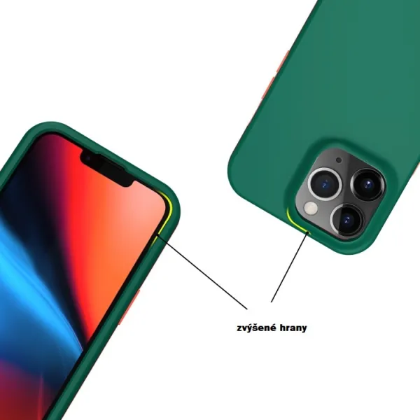 DUAL COLOUR Odolný kryt Apple iPhone 13 Pro Max zelený