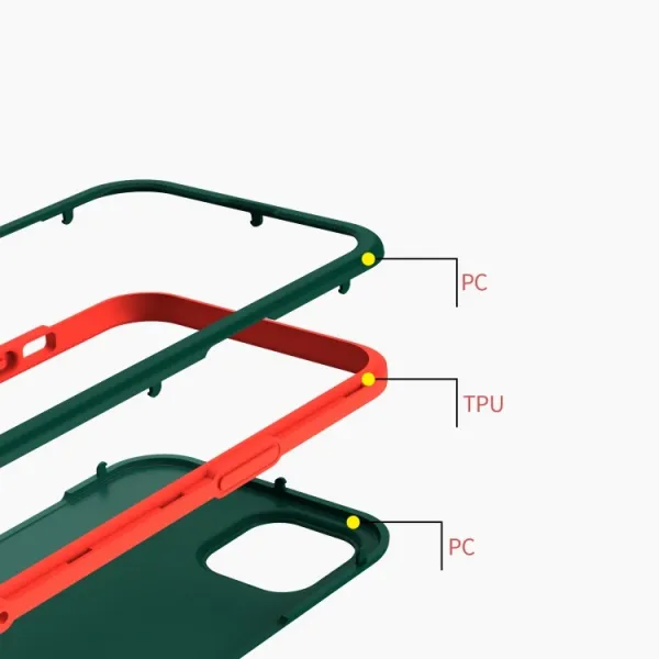 DUAL COLOUR Odolný kryt Apple iPhone 13 Pro Max zelený