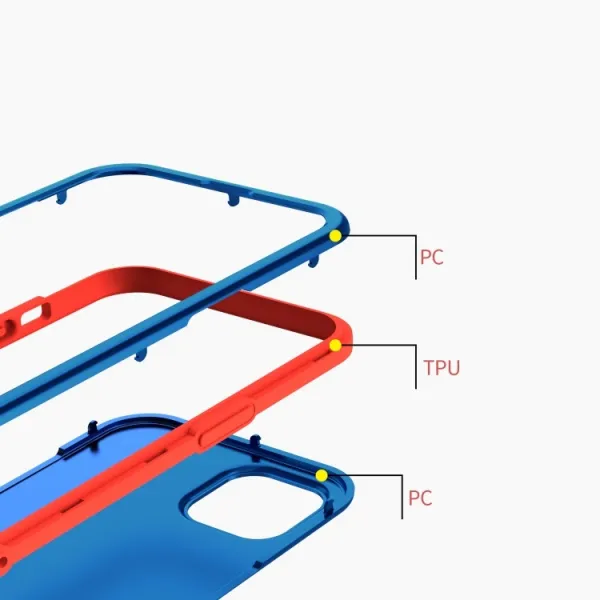 DUAL COLOUR Odolný kryt Apple iPhone 13 Pro Max modrý