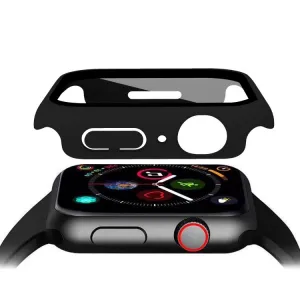 ENKAY Obal s tvrdeným sklom pre Apple Watch 9 / 8 / 7 (41mm) modrý