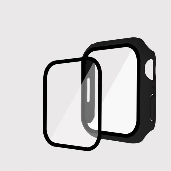 ENKAY Obal s tvrdeným sklom pre Apple Watch 9 / 8 / 7 (41mm) modrý