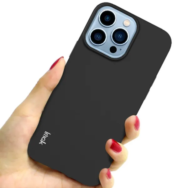IMAK RUBBER Gumený kryt Apple iPhone 13 Pro Max čierny