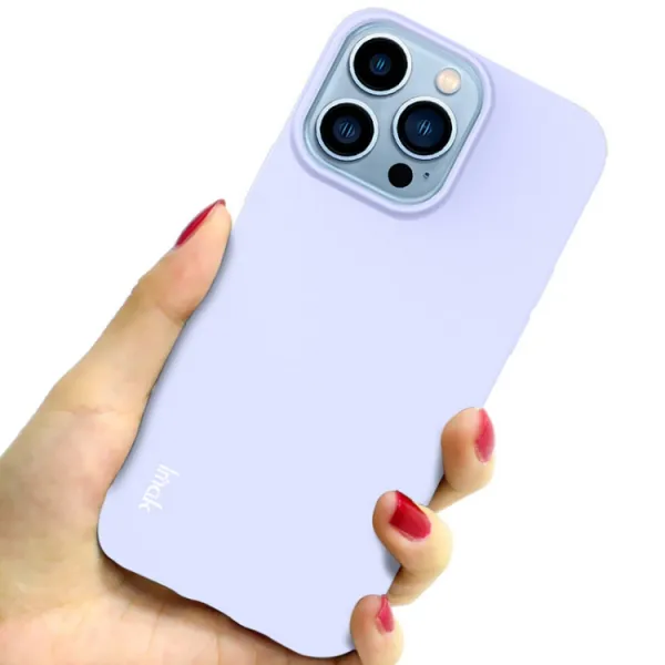 IMAK RUBBER Gumený kryt Apple iPhone 13 Pro Max svetlomodrý