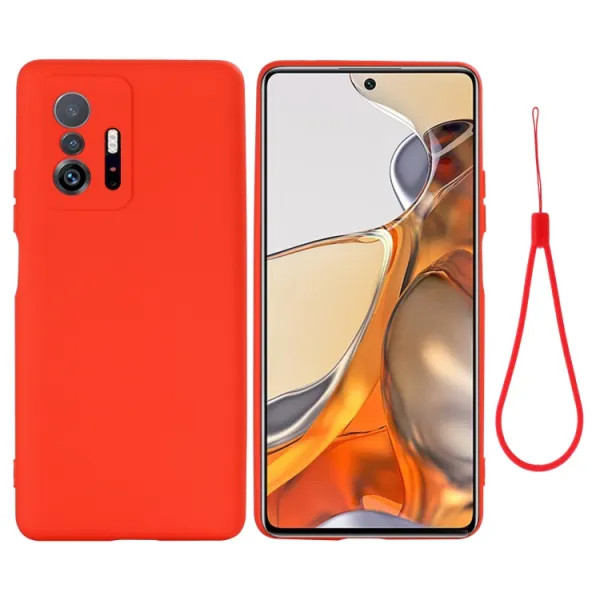 RUBBER Gumený kryt Xiaomi 11T / 11T Pro červený