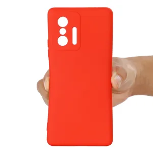 RUBBER Gumený kryt Xiaomi 11T / 11T Pro červený