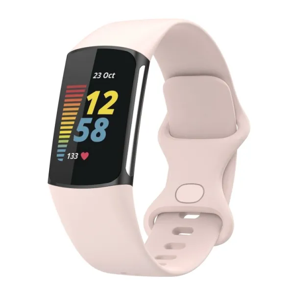 BUTTERFLY Silikónový remienok pre Fitbit Charge 5 ružový
