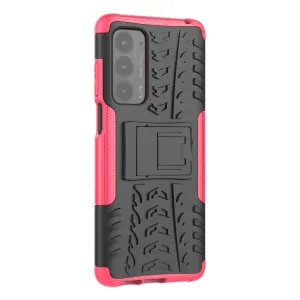 STAND Extra odolný obal Motorola Edge 2021 ružový