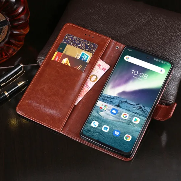 IDEWEI Peňaženkový kryt Umidigi Bison GT biely