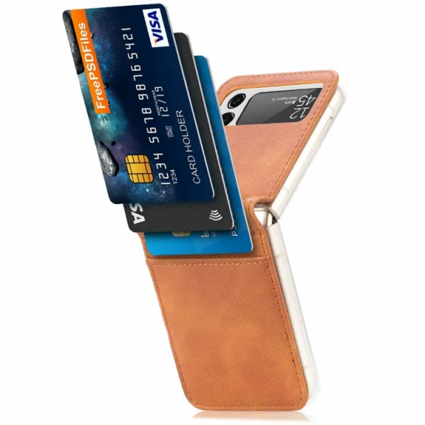 LITCHI Ochranný kryt Samsung Galaxy Z Flip 3 5G hnedý