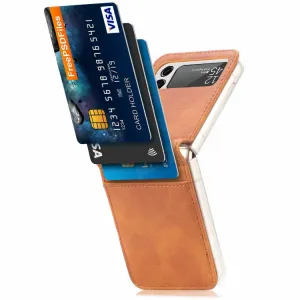LITCHI Ochranný kryt Samsung Galaxy Z Flip 3 5G hnedý