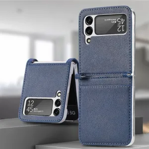 LITCHI Ochranný kryt Samsung Galaxy Z Flip 3 5G modrý