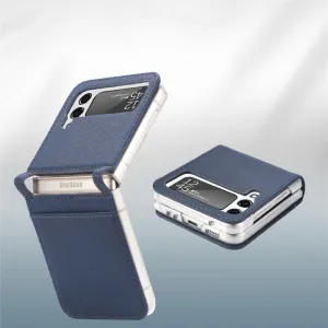 LITCHI Ochranný kryt Samsung Galaxy Z Flip 3 5G modrý